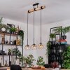 Koyoto Hanglamp, Kogellampje, Hanglamp Natuurlijke kleuren, Zwart, 3-lichts