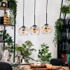 Koyoto Hanglamp, Kogellampje, Hanglamp Natuurlijke kleuren, Zwart, 3-lichts
