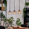 Koyoto Hanglamp, Kogellampje, Hanglamp Natuurlijke kleuren, Zwart, 3-lichts