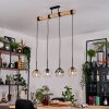 Koyoto Hanglamp, Kogellampje, Hanglamp Natuurlijke kleuren, Zwart, 4-lichts