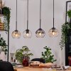 Koyoto Hanglamp, Kogellampje, Hanglamp Natuurlijke kleuren, Zwart, 4-lichts