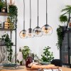 Koyoto Hanglamp, Kogellampje, Hanglamp Natuurlijke kleuren, Zwart, 4-lichts