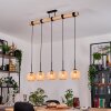 Basto Hanglamp, Hanglamp Natuurlijke kleuren, Zwart, 5-lichts