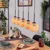 Basto Hanglamp, Hanglamp Natuurlijke kleuren, Zwart, 5-lichts