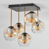Ripoll Plafondlamp, Kogellampje Goud, Zwart, 5-lichts