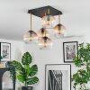 Koyoto Plafondlamp, Kogellampje Goud, Zwart, 5-lichts