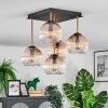 Koyoto Plafondlamp, Kogellampje Goud, Zwart, 5-lichts