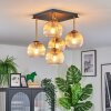 Koyoto Plafondlamp, Kogellampje Goud, Zwart, 5-lichts