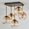 Koyoto Plafondlamp, Kogellampje Goud, Zwart, 5-lichts