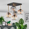 Koyoto Plafondlamp, Kogellampje Goud, Zwart, 5-lichts