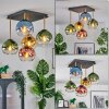 Koyoto Plafondlamp, Kogellampje Goud, Zwart, 5-lichts