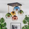Koyoto Plafondlamp, Kogellampje Goud, Zwart, 5-lichts