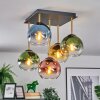 Koyoto Plafondlamp, Kogellampje Goud, Zwart, 5-lichts