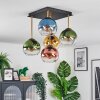 Koyoto Plafondlamp, Kogellampje Goud, Zwart, 5-lichts