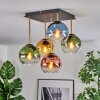 Koyoto Plafondlamp, Kogellampje Goud, Zwart, 5-lichts