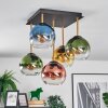 Koyoto Plafondlamp, Kogellampje Goud, Zwart, 5-lichts
