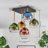 Koyoto Plafondlamp, Kogellampje Goud, Zwart, 5-lichts