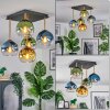 Koyoto Plafondlamp, Kogellampje Goud, Zwart, 5-lichts