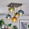 Koyoto Plafondlamp, Kogellampje Goud, Zwart, 5-lichts