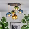 Koyoto Plafondlamp, Kogellampje Goud, Zwart, 5-lichts