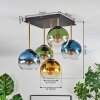Koyoto Plafondlamp, Kogellampje Goud, Zwart, 5-lichts