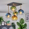 Koyoto Plafondlamp, Kogellampje Goud, Zwart, 5-lichts
