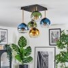 Koyoto Plafondlamp, Kogellampje Goud, Zwart, 5-lichts