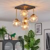 Koyoto Plafondlamp, Kogellampje Goud, Zwart, 5-lichts