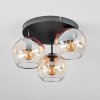 Koyoto Plafondlamp, Kogellampje Amber, Duidelijk, 3-lichts