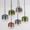 Lauden Hanglamp, Hanglamp Blauw, Groen, Duidelijk, Koperkleurig, Rookkleurig, 6-lichts