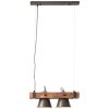 Brilliant Plow Hanglamp Hout donker, Zwart, 2-lichts