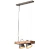 Brilliant Plow Hanglamp Hout donker, Zwart, 2-lichts