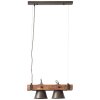 Brilliant Plow Hanglamp Hout donker, Zwart, 2-lichts