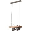 Brilliant Plow Hanglamp Hout donker, Zwart, 2-lichts