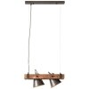 Brilliant Plow Hanglamp Hout donker, Zwart, 2-lichts
