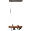 Brilliant Plow Hanglamp Hout donker, Zwart, 2-lichts