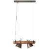 Brilliant Plow Hanglamp Hout donker, Zwart, 2-lichts