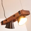 Oksbol Hanglamp Hout donker, Zwart, 2-lichts