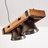 Oksbol Hanglamp Hout donker, Zwart, 2-lichts