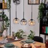 Koyoto Hanglamp, Kogellampje, Hanglamp Natuurlijke kleuren, Zwart, 3-lichts