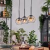 Koyoto Hanglamp, Kogellampje, Hanglamp Natuurlijke kleuren, Zwart, 3-lichts