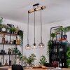 Koyoto Hanglamp, Kogellampje, Hanglamp Natuurlijke kleuren, Zwart, 3-lichts