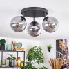 Gastor Plafondlamp, Kogellampje 25 cm Rookkleurig, 3-lichts
