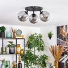Gastor Plafondlamp, Kogellampje 25 cm Rookkleurig, 3-lichts