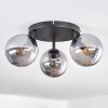 Gastor Plafondlamp, Kogellampje 25 cm Rookkleurig, 3-lichts