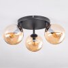 Gastor Plafondlamp, Kogellampje 25 cm Amber, 3-lichts