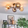 Gastor Plafondlamp, Kogellampje 62 cm Amber, Duidelijk, Rookkleurig, 6-lichts
