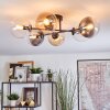Gastor Plafondlamp, Kogellampje 62 cm Amber, Duidelijk, Rookkleurig, 6-lichts
