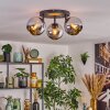 Koyoto Plafondlamp, Kogellampje Chroom, Rookkleurig, 3-lichts