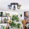 Gastor Plafondlamp, Kogellampje Blauw, Chroom, Groen, Duidelijk, Rookkleurig, 3-lichts